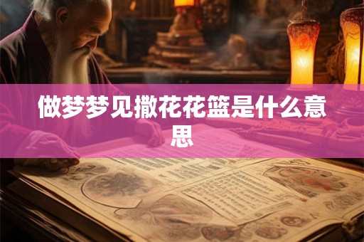 做梦梦见撒花花篮是什么意思