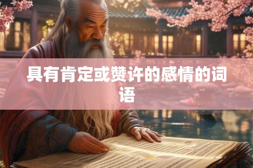 具有肯定或赞许的感情的词语