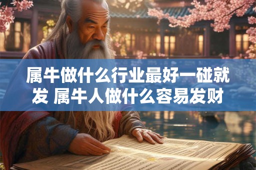 属牛做什么行业最好一碰就发 属牛人做什么容易发财