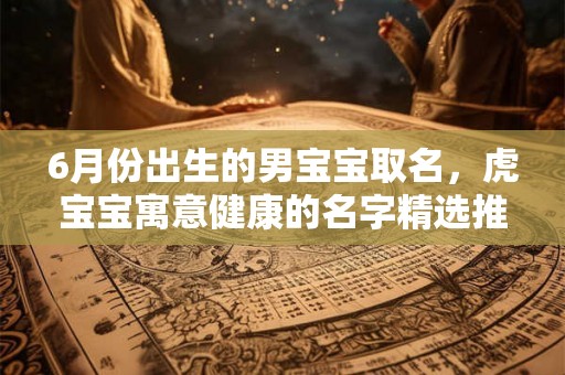 6月份出生的男宝宝取名，虎宝宝寓意健康的名字精选推荐！