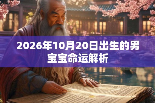 2026年10月20日出生的男宝宝命运解析