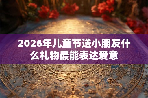 2026年儿童节送小朋友什么礼物最能表达爱意