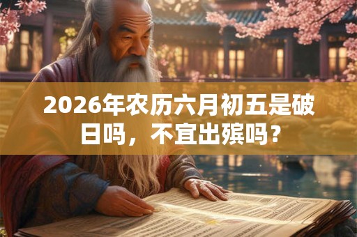 2026年农历六月初五是破日吗，不宜出殡吗？