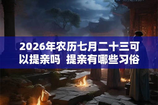 2026年农历七月二十三可以提亲吗  提亲有哪些习俗讲究