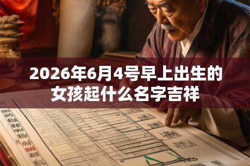 2026年6月4号早上出生的女孩起什么名字吉祥 2026年6月4号早上出生的女孩起什么名字吉祥