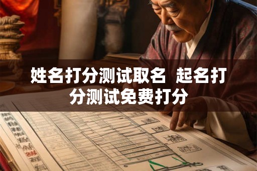 姓名打分测试取名  起名打分测试免费打分
