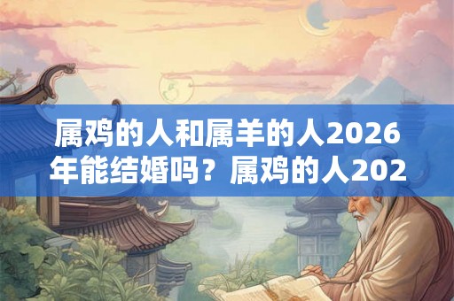 属鸡的人和属羊的人2026年能结婚吗？属鸡的人2026年的太岁如何？