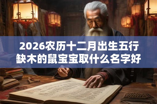 2026农历十二月出生五行缺木的鼠宝宝取什么名字好？