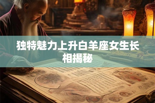 独特魅力上升白羊座女生长相揭秘