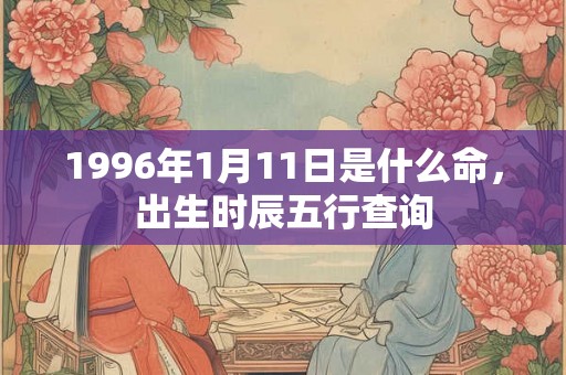 1996年1月11日是什么命，出生时辰五行查询