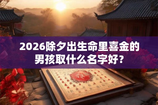 2026除夕出生命里喜金的男孩取什么名字好? 2026除夕出生命里喜金的男孩取什么名字好?