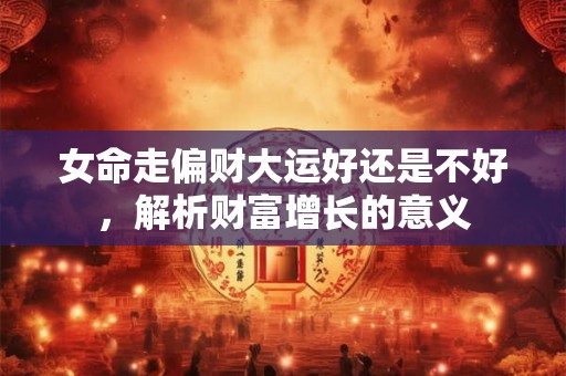 女命走偏财大运好还是不好，解析财富增长的意义