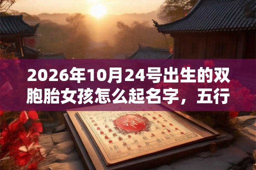 2026年10月24号出生的双胞胎女孩怎么起名字，五行属什么？