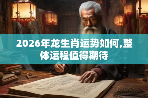 2026年龙生肖运势如何,整体运程值得期待