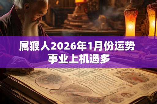 属猴人2026年1月份运势 事业上机遇多