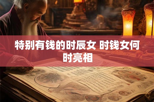 特别有钱的时辰女 时钱女何时亮相 特别有钱的时辰女 时钱女何时亮相
