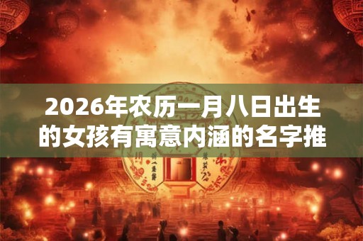 2026年农历一月八日出生的女孩有寓意内涵的名字推荐