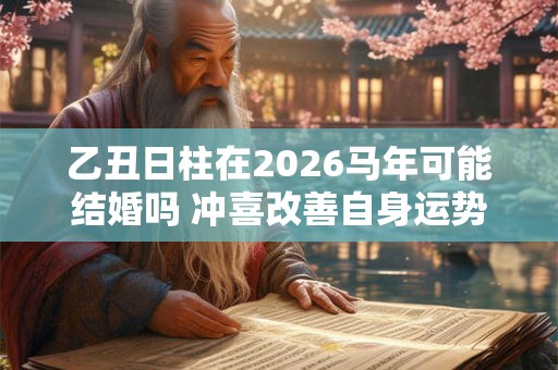 乙丑日柱在2026马年可能结婚吗 冲喜改善自身运势
