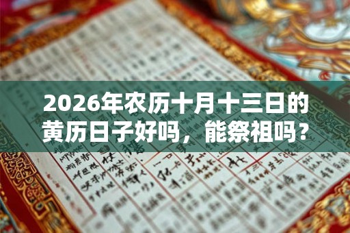 2026年农历十月十三日的黄历日子好吗，能祭祖吗？