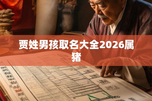 贾姓男孩取名大全2026属猪