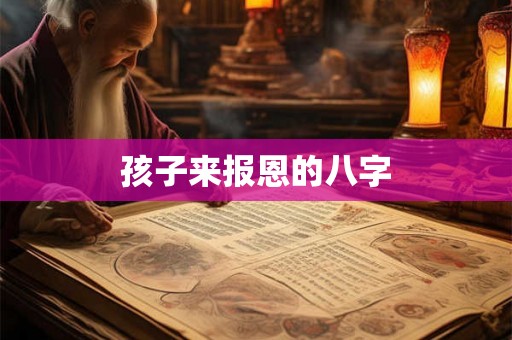 孩子来报恩的八字