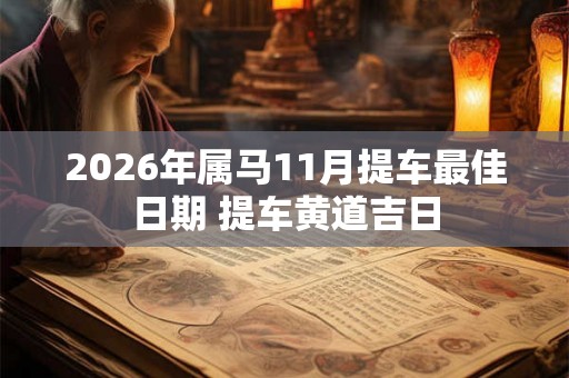 2026年属马11月提车最佳日期 提车黄道吉日
