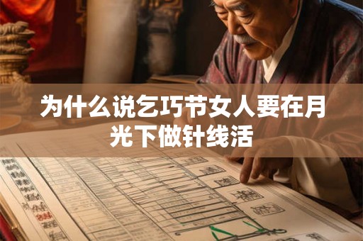 为什么说乞巧节女人要在月光下做针线活 为什么说乞巧节女人要在月光下做针线活