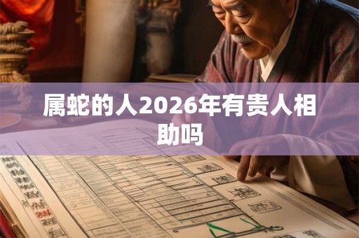 属蛇的人2026年有贵人相助吗 属蛇的人2026年有贵人相助吗
