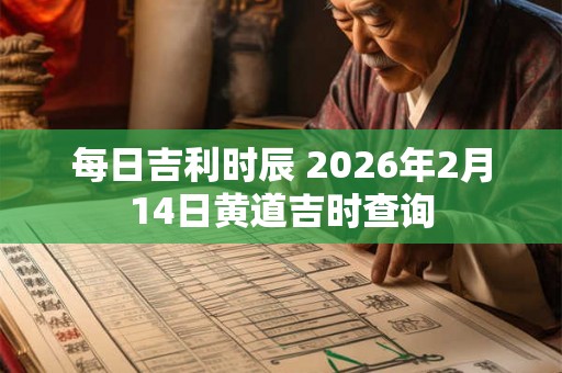 每日吉利时辰 2026年2月14日黄道吉时查询