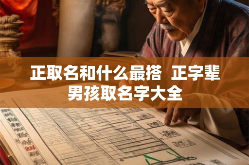 正取名和什么最搭  正字辈男孩取名字大全