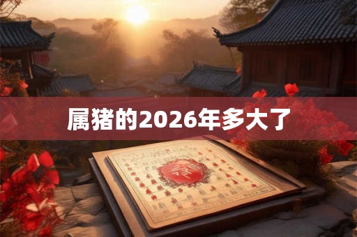 属猪的2026年多大了 属猪的2026年多大了