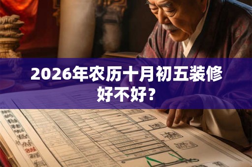 2026年农历十月初五装修好不好？