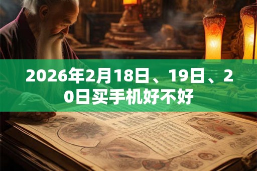 2026年2月18日、19日、20日买手机好不好