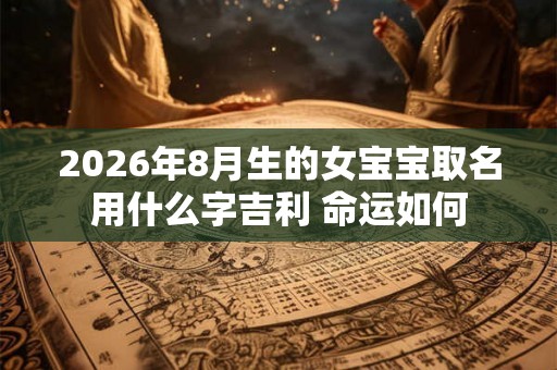 2026年8月生的女宝宝取名用什么字吉利 命运如何 2026年8月生的女宝宝取名用什么字吉利 命运如何