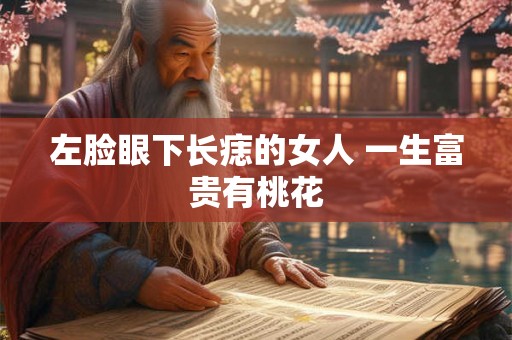 左脸眼下长痣的女人 一生富贵有桃花 左脸眼下长痣的女人 一生富贵有桃花