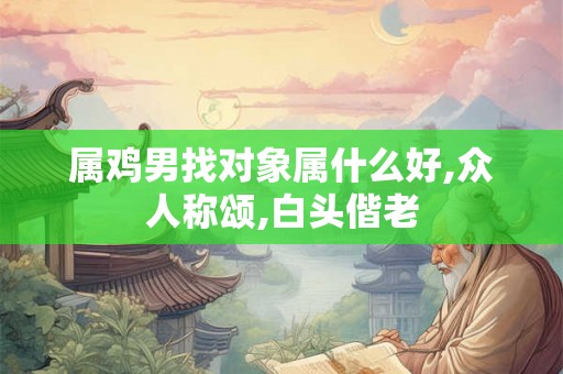 属鸡男找对象属什么好,众人称颂,白头偕老