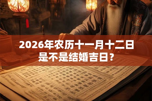 2026年农历十一月十二日是不是结婚吉日？