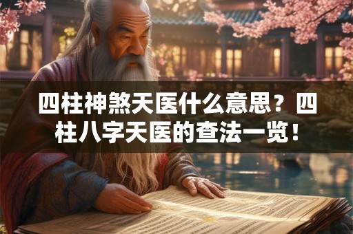 四柱神煞天医什么意思？四柱八字天医的查法一览！