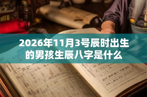 2026年11月3号辰时出生的男孩生辰八字是什么 2026年11月3号辰时出生的男孩生辰八字是什么