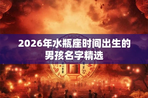 2026年水瓶座时间出生的男孩名字精选