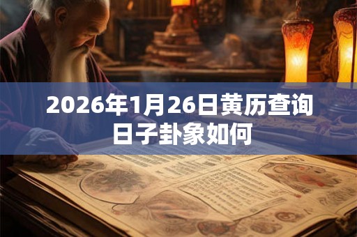 2026年1月26日黄历查询 日子卦象如何