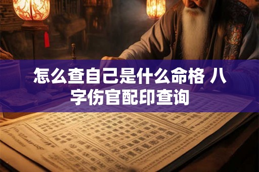 怎么查自己是什么命格 八字伤官配印查询