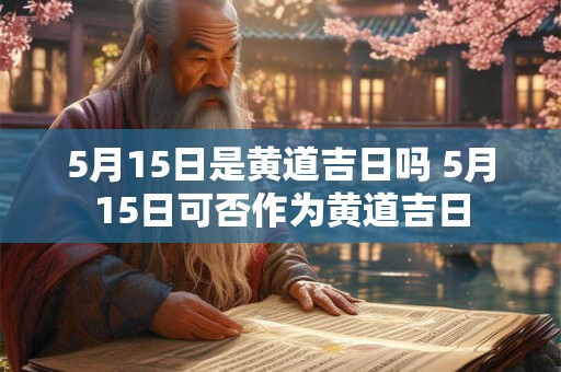 5月15日是黄道吉日吗 5月15日可否作为黄道吉日