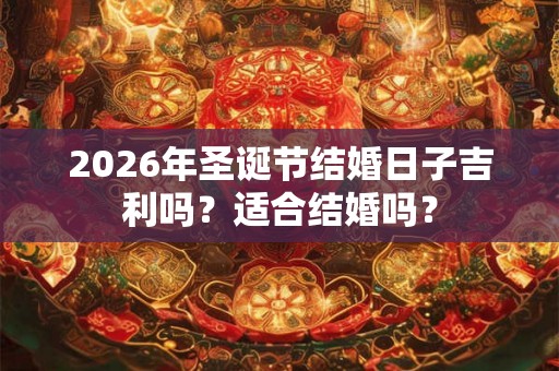 2026年圣诞节结婚日子吉利吗？适合结婚吗？