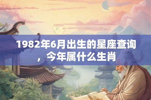 1982年6月出生的星座查询，今年属什么生肖