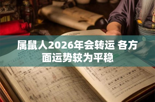属鼠人2026年会转运 各方面运势较为平稳
