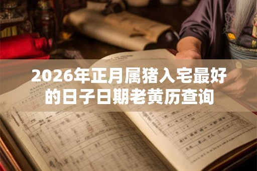 2026年正月属猪入宅最好的日子日期老黄历查询 2026年正月属猪入宅最好的日子日期老黄历查询