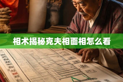 相术揭秘克夫相面相怎么看