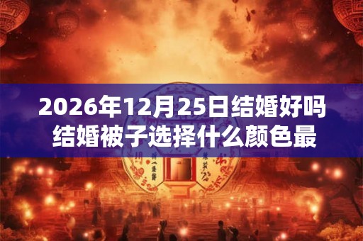 2026年12月25日结婚好吗 结婚被子选择什么颜色最佳