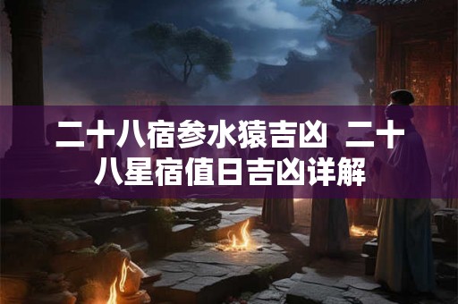 二十八宿参水猿吉凶  二十八星宿值日吉凶详解